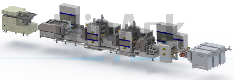 Processo e attrezzature per la produzione di elettrodi a secco